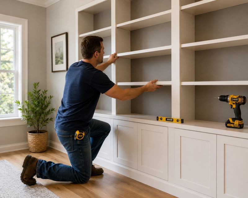 Custom Bookcase Installation in Greensboro, NC